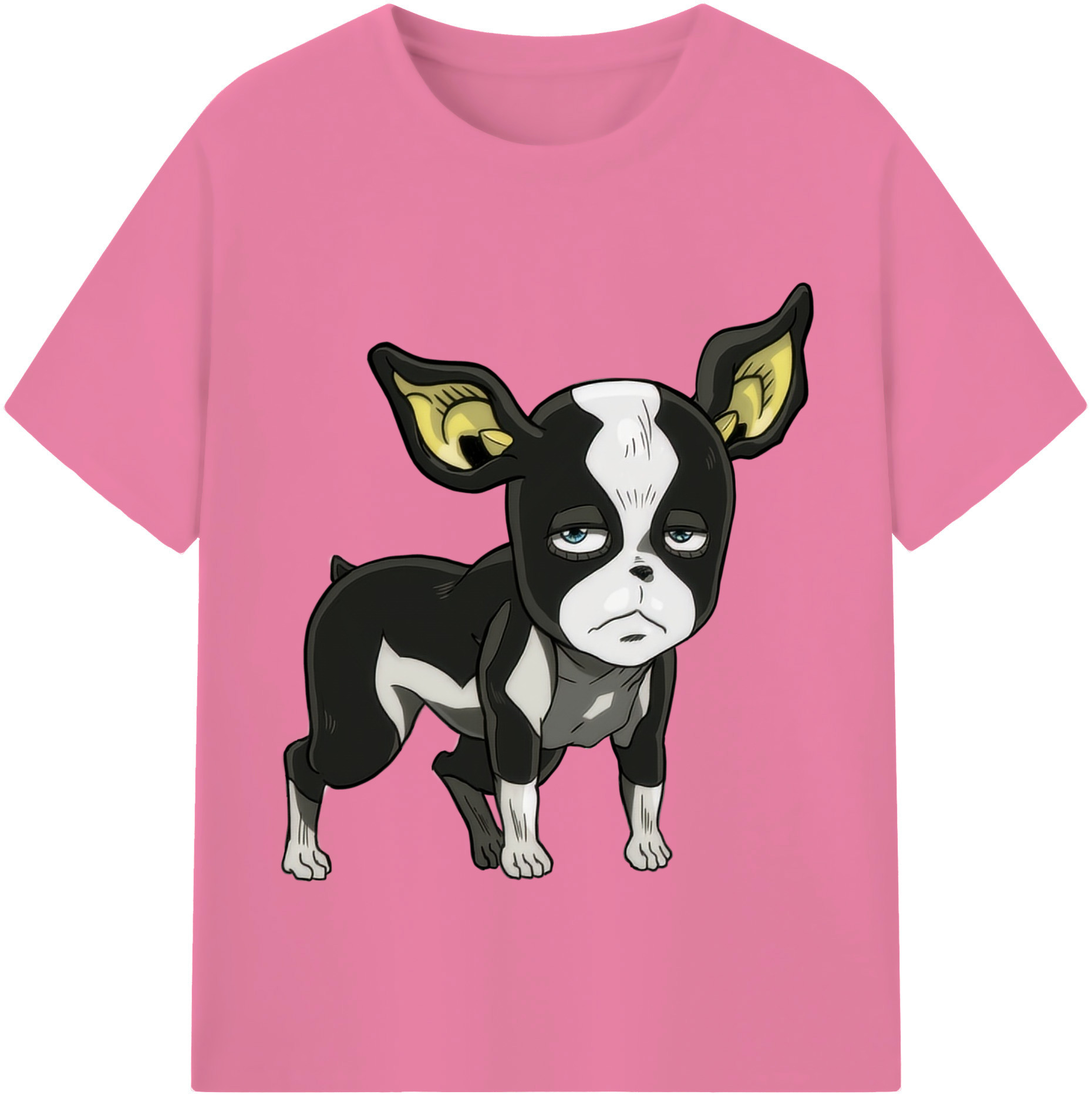 （画像用） ジョジョの奇妙な冒険 イギー JoJo's Bizarre Adventure Iggy 綿100％半袖Tシャツ（フロントプリント）